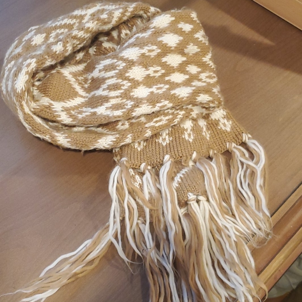 Knitted fair isle scarf